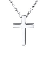 beautiful tiny silver cross necklace for kids